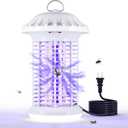 Bug Zapper Indoor & Outdoor, Water Proof Mosquito Zapper with LED Light, 4200V Electric Bug Zapper for Home Patio Office CourtyardWhite