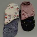 Pembrook Ankle Diabetic Socks for Women & Men - 4 Pairs Flowers, Moisture-Wicking Non Binding Socks Women, Neuropathy and Edema, Stretchy Wide Top (Medium)