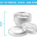 MontoPack 7 Round 40 Pack Aluminum Foil Pans with Clear Lids | Disposable Containers with Straight Walls for Storing, Baking, Meal Prep & Reheating | Freezer & Oven Safe, Recyclable