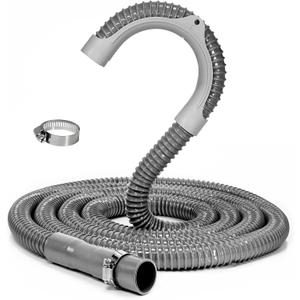 Funmit 8Ft Universal Washing Machine Drain Hose Flexible Extension Hose Fit for Most Household Washing Machines