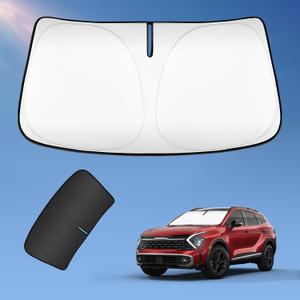 Sun Shade Sunshade for Kia Sportage NQ5 2022-2024 2025 Windshield Cover, 2-Layers Sun Shield 240T Silver Coating Sun Visor Foldable Window Shade Blocks UV Rays Car Accessories
