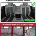 for Jeep Wrangler Seat Covers 4Door JL 2018 2019 2020 2021 2022 2023 2024 2025 2026, Custom Fit Car Seat Cover Full Set, Luxury Waterproof Leather Protectors, Gray Black, with Rear Cup Holder