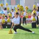 baotongle 12 PCS Cheerleading Squad Spirited Fun Poms Pompoms Cheer Costume Accessory for Party Dance Sports (Goldens)