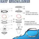 SPX0580B Pool Lights Retainer Clamp Replacement for Hayward SP0580 Astrolite Series Underwater Lights- Stainless Steel