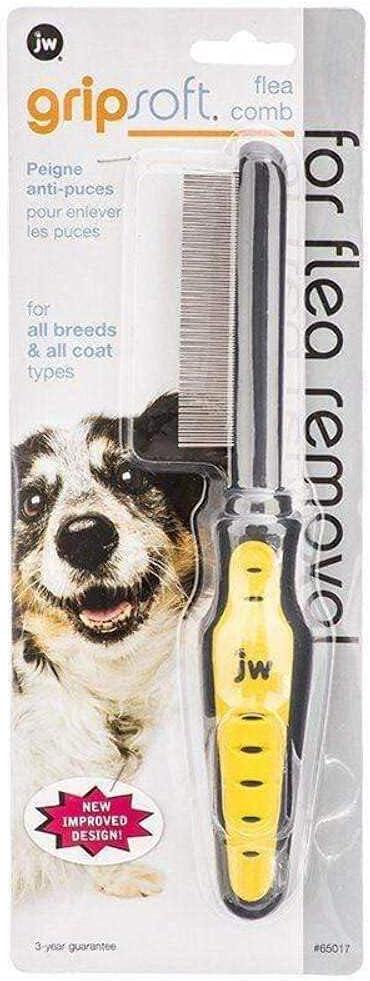 JW Pet Company GripSoft Flea Comb for Dogs