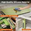 Food Warming Mat, Silicone Electric Heating Tray to Keep Food Warm at Party, Heating Mat for Food with 3 Temperature Levels & 2 Hours Auto-Off, Roll up Warming Tray for Buffets, Parties, Picnic