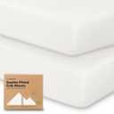 KeaBabies 2-Pack Organic Crib Sheets for Boys, Girls - 52x28 Fitted Crib Mattress Sheet Neutral, Breathable Jersey Cotton Cover for Baby Bed, Toddler Mattress, Soft & Cute Prints (Soft White)