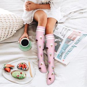 4 Pack Copper Compression Socks for Women and Men Circulation-Best Support for Medical, Running,Nursing,Athletic (Large-X-Large)
