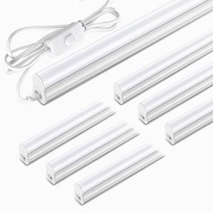 Pak 3FT LED Shop Lights, T5 SE LED Integrated Fixture, 6500K, 16W Linkable Shop Light, Energy Efficient Ceiling and Under Cabinet Lighting for Garage, Workshop, Basement, FCC Certified, 6 Pack
