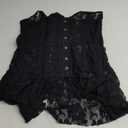 Daisy corsets womens Black Sheer Lace Corset Dress (2X)