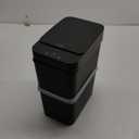 Black Bathroom Trash Can 2.6 Gallon Motion Sensor Trash Cans Automatic Touchless Garbage Bin Small Smart Trash Can for Bathroom,Kitchen, Toilet, Bedroom, RV