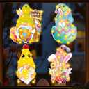 4 Pcs Easter LED Lighted Window Decoration Happy Easter Gnome Window Lights Easter Egg Gnome Window Lights with Hook for Home Outdoor Indoor Easter Party Decor