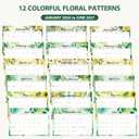 5 x Desk Calendar 2026-2027, 18 Months Desktop/Wall Calendar 2026 Run until Jun. 2027, 17" x 12" Large Desk Planner, Home School Office Supplies for Women & Men (Yellow)