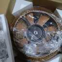 Airposta Waterproof Outdoor Ceiling Fan with Lights Remote Control, Wet Rated Gazebo Fan with 3 Color Temperatures&Dimmable LED Light, Boho Rattan Plug in Ceiling Fan for Indoor Bedroom/Outdoor Patios (Brown)