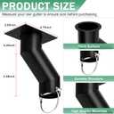 Rain Chain Gutter Adapter Kit for Drains Not Directly Under Gutter, Pinned Metal Rain Chain Installer - Black