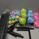 Golf Chipping Game with Large Double-Sided Chipping Mat, 2 Adjustable Clubs, 9 Sticky Pickleballs,30 Sticky Golf Balls,Portable Practice Game for Dads and Junior Golfers - Indoor and Outdoor