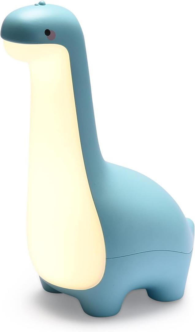 Dinosaur Night Light for Kids,Nursery Light with Animal Shape for Baby Room, Rechargeable Bedside Dinosaur Lamps,Kawaii Room Decor for Teenager Boy and Girl (Blue)