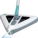 Zippi Sweeper Pro - 2025 New and Improved Lightweight Sweeper, Perfect for Short Carpet Hardwood and Tile, Triangular Design Allows for Sweeping in Corners, LED Light, 1 Hr Cleaning Time
