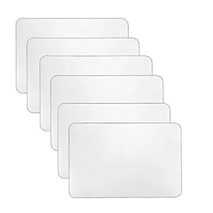 YoleShy 6 Pcs Plastic Placemats, Heat Resistant Washable Table Mats for Dining, Kitchen (17'' x 11''), Clear