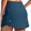 SANTINY Skorts for Women with Pockets High Waisted A Line Golf Skirts Athletic Tennis Skirt for Casual Pickleball (Indigo_S)