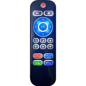 Replacement Backlit TV Remote Control for Roku TV, for TCL/Hisense/Sharp/Philips/Onn/Element/Insignia/Westinghouse Roku TV (NOT for Roku Stick or Box), Black
