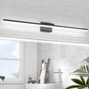 VOLISUN Modern Bathroom Vanity Light 48 inch, 40W Dimmable 5CCT Led Bathroom Light Fixture Over Mirror, Black Bar Vanity Light for Bathrooms Mirror Cabinets Bedroom