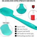 HOTEC Heat Resistant 600 Food Grade Silicone Rubber Spatula Set for Baking, Cooking, and Mixing Non Stick Dishwasher Safe BPA-Free Multicolor Set of 5