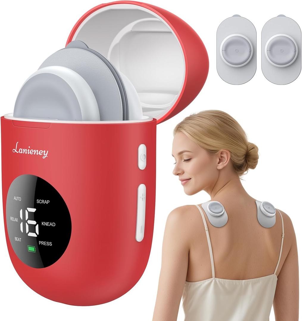 Wireless TENS Unit, Muscle Stimulator for Pain Relief, U8PRO EMS TENS, Red
6 Modes, 2 Channel, Pocket-Size, Rechargeable Massager with Charging Case, TENS for Neck, Back, Shoulder, Gift for Women