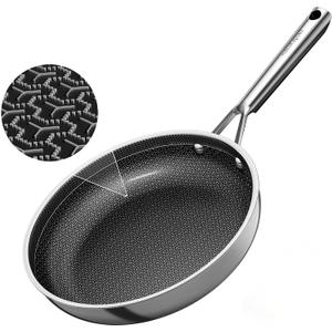 DiamondTitan Hybrid Frying Pan 11 inch, NonStick Ceramic Pan Skillet, PTFE/PFAS/PFOA-Free, Oven-Safe, Dishwasher Safe with Stay Cool Handle