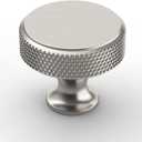 Amerdeco 10 Pack Brushed Satin Nickel Knurled Cabinet Knobs Kitchen Cabinet Handles for Drawer Dresser, Cupboard and Wardrobe ZH0036