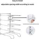 Pizza Rack, 5-Tier Stainless Steel Pizza Pan Storage Rack, Compact and Convenient Design for Easy Storage Multiple Pizzas pan 10.43" L x 8.52" W x 13" H, Pizza Pan R ack