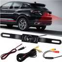 HD Backup Camera for Car with 8 LED Night Vision License Plate Camera,170 Wide Angle Waterproof Rear View Camera for Car/SUV/Truck/Van/RV Reverse Camera Systems