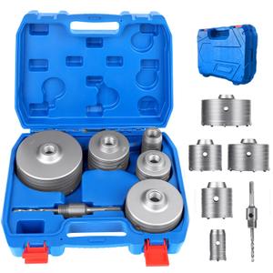 6PCS Concrete Hole Saw Kit 5 Inch SDS Plus Drill Bits Shank Hammer Drills for Brick, Masonry Hole Saw Kit Size 40 65 80 100 125MM for Brick, Masonry Tungsten Steel Coring Bits