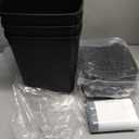 3 Pack Bathroom Small Trash Can with Lid, 2.6 Gallon Slim Garbage Bin with Pop-Up Lid, 10L Plastic Wastebasket for Bedroom, Office, Kitchen, Toilet (Black)