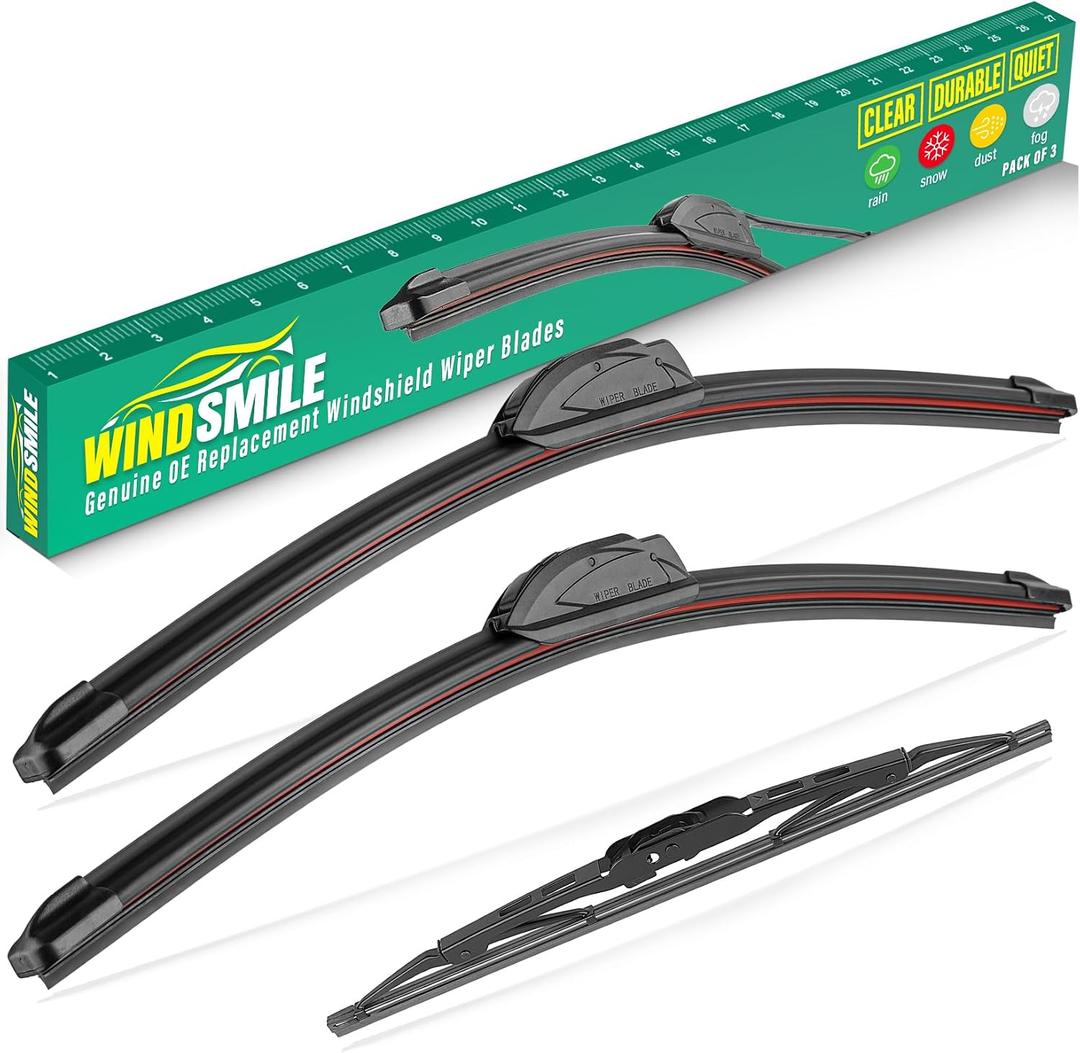 26" 19" 16" Windshield Wiper Blades Replacement for Toyota Sienna 2005 2006 2007 2008 2009 2010 Premium All Weather Front Rear Wipers Set - OEM Quality (Pack of 3)