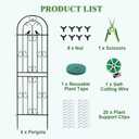Metal Garden Trellis, 86.7" H x 19.7" W Black Coated Wire Lattice Panel, Sturdy Plant Support for Climbing Roses Vines Cucumbers Vegetables Outdoor Patio Yard (4 Packs)