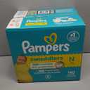 Pampers Swaddlers Diapers, Size 0 (up to 10 lbs), 140 Count, Absorbent, Keeps Baby Dry and Comfortable, Skin Safe Disposable Baby Diaper  (Newborn)