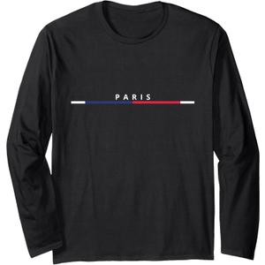 Paris France Flag Souvenirs Events Paris City of Love Long Sleeve T-Shirt M