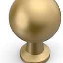 Amerdeco 10 Pack Champagne Bronze Cabinet Knobs Single Hole Cabinet Pulls Round Kitchen Cabinet Knobs Solid Drawer Knobs Dresser Knobs and Pulls for Bathroom Cabinets ZH0041