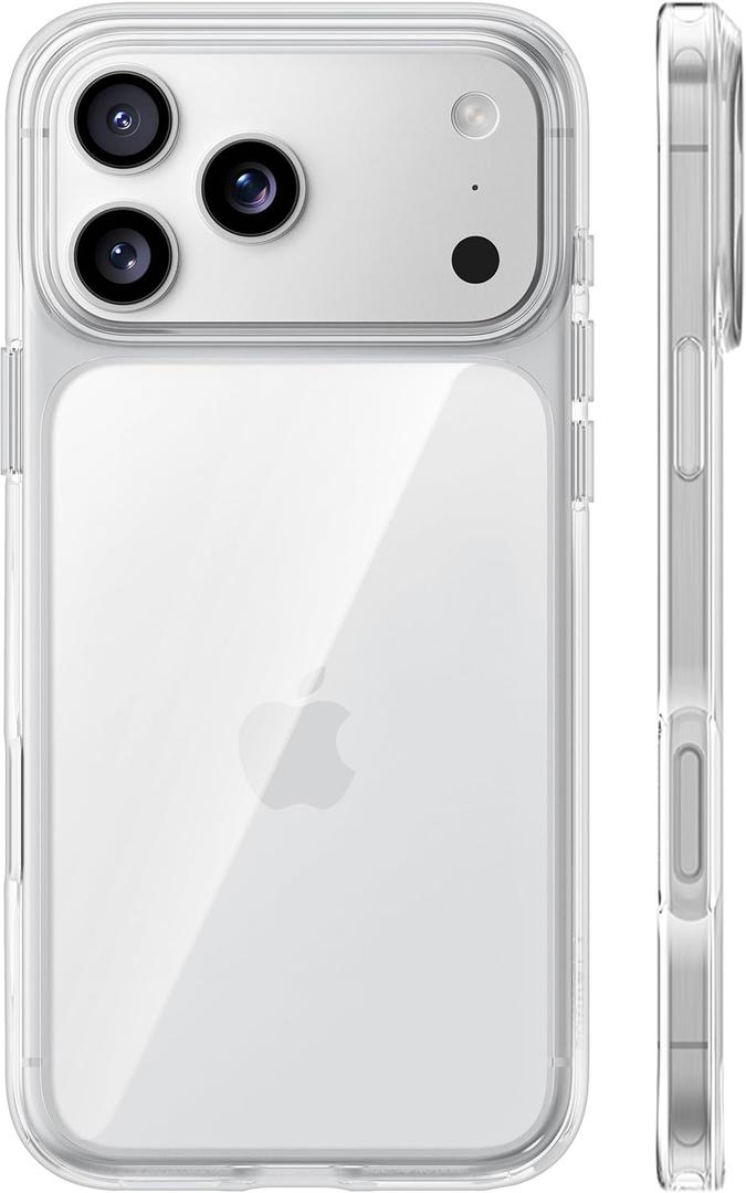 TORRAS Stronger Magnetic for iPhone 17 Pro Case Clear, [Covered Camera Control] [AntiYellowing] Compatible with MagSafe, MilitaryGrade Drop Protection, Slim Phone Case for iPhone 17 Pro