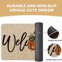 Artoid Mode Bow Tie Pumpkin Fall Welcome Doormat, Autumn Home Decor Low-Profile Switch Rug Door Mat for Indoor Outdoor 24x35 Inch (Beige)