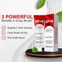 SP-6 Probiotic Toothpaste,SP6 Toothpaste for Whitening Teeth & Fresh Breath, 6 Probiotics Formula, Fluoride-Free, Enamel Safe, Natural Mint Flavor