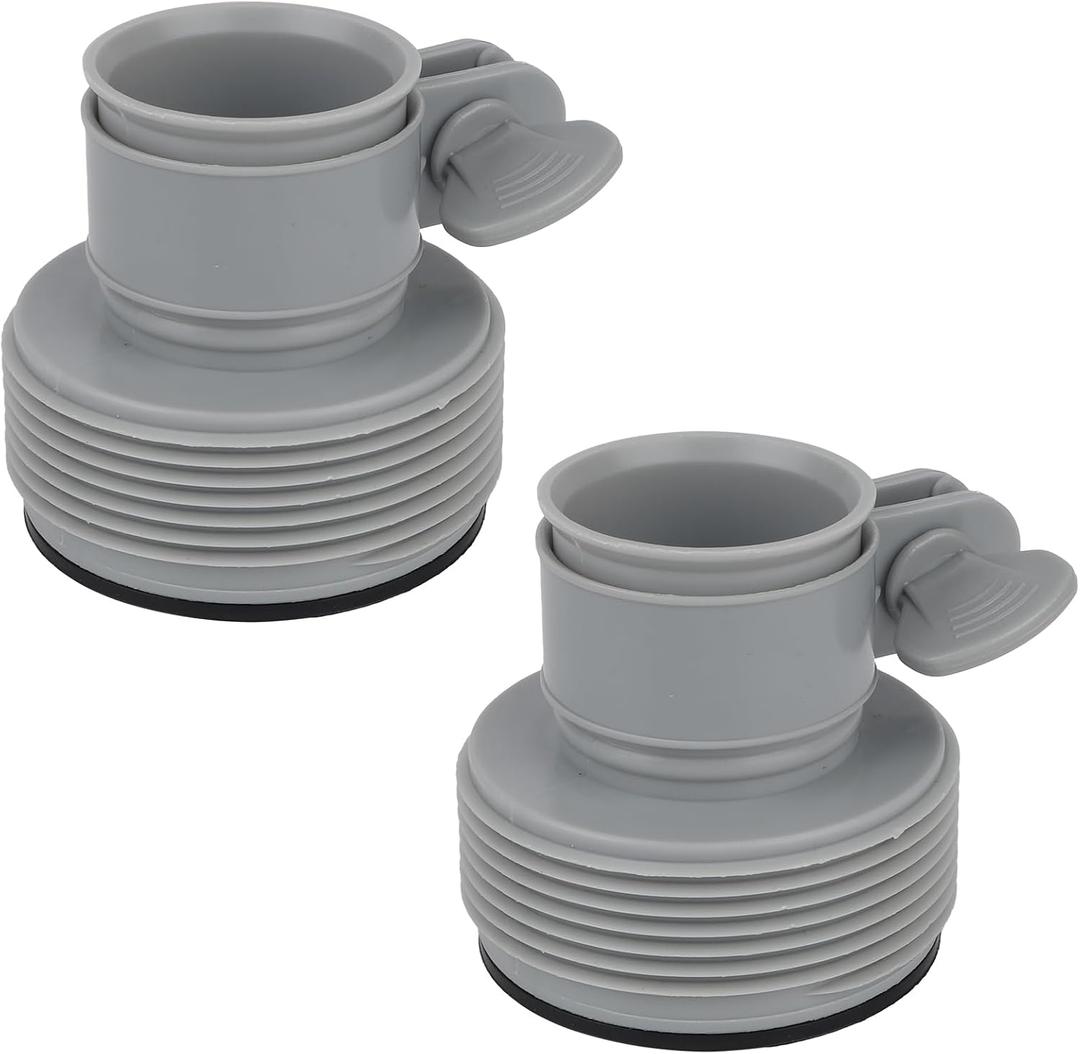 2pcs 1.25" to 1.5" Type B Pool Hose Adapter, Plastic Type B Pool Hose Connector for Filter Pumps