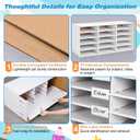 15 Slots Classroom Mailbox Label Paper Storage Cardboard Organizer, White