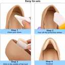 6 x Domejo Heel Pads for Loose Shoes  4 Pairs Self-Adhesive Heel Grips, Anti-Slip Shoe Inserts, Blister Prevention Cushions, Comfortable Heel Protectors for Men and Women (Black)
