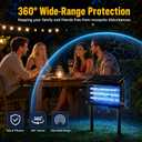 2026 Upgraded Solar Bug Zapper Outdoor for 1/2 Acre with 18W Solar Panel
