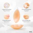 NONIO Adhesive Bra Strapless Sticky Invisible Push up Reusable Silicone The Best Off Backless Viscous for Women (Beige)