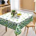 St. Patrick's Day Tablecloth 52x52 Inch Square Green Lucky Shamrock Table Cloths Farmhouse Irish Dust-Proof Spill Proof Rustic Table Covers for Spring Holiday Party Dining Kitchen Tabletop Decor