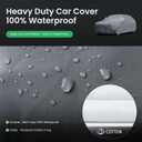 Waterproof Model X(2015-2026) Car Cover with Breathable Vents, [2026 Upgrade] Premium Covers with Cotton Liner and Zipper Door,Sun Rain Snow Dust Uv Protection.(Gift with Towel Storage Bag)