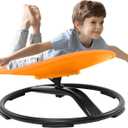 Zhenx Spinning Chair for Autistic Kids (3-18 Years), Sensory Swivel Chair for Teens with ADHD/Autism  2119 Inch 220LBS Weight Capacity Seat  Sit and Spin Calming Toy for Body Balance (Orange)